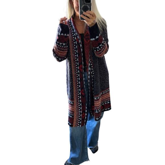 Vintage Natural Reflections, Open Front Cardigan Duster, Western, Size L, EUC - Picture 7 of 7